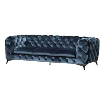 Luxury European Velvet Chesterfield Lounge Sofa With Diamond Button